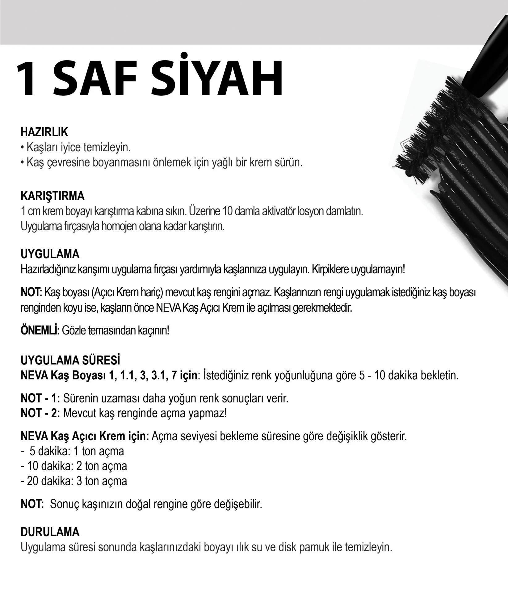 NEVA KAŞ BOYASI 1 SAF SİYAH