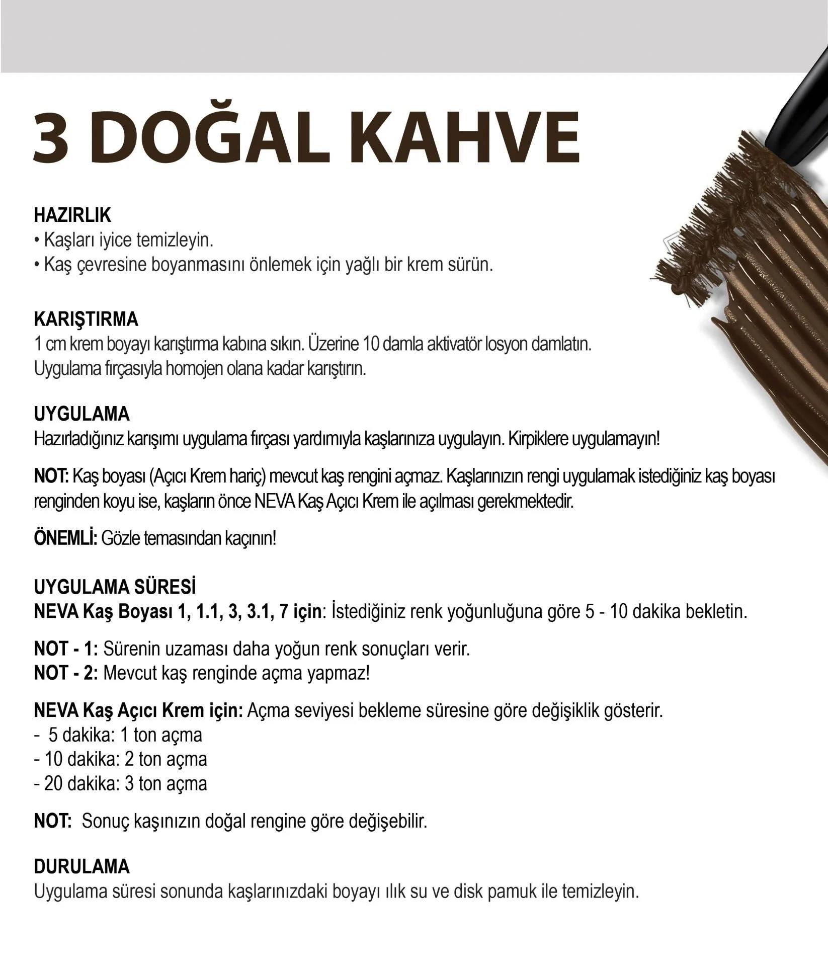 NEVA KAŞ BOYASI 3 DOĞAL KAHVE