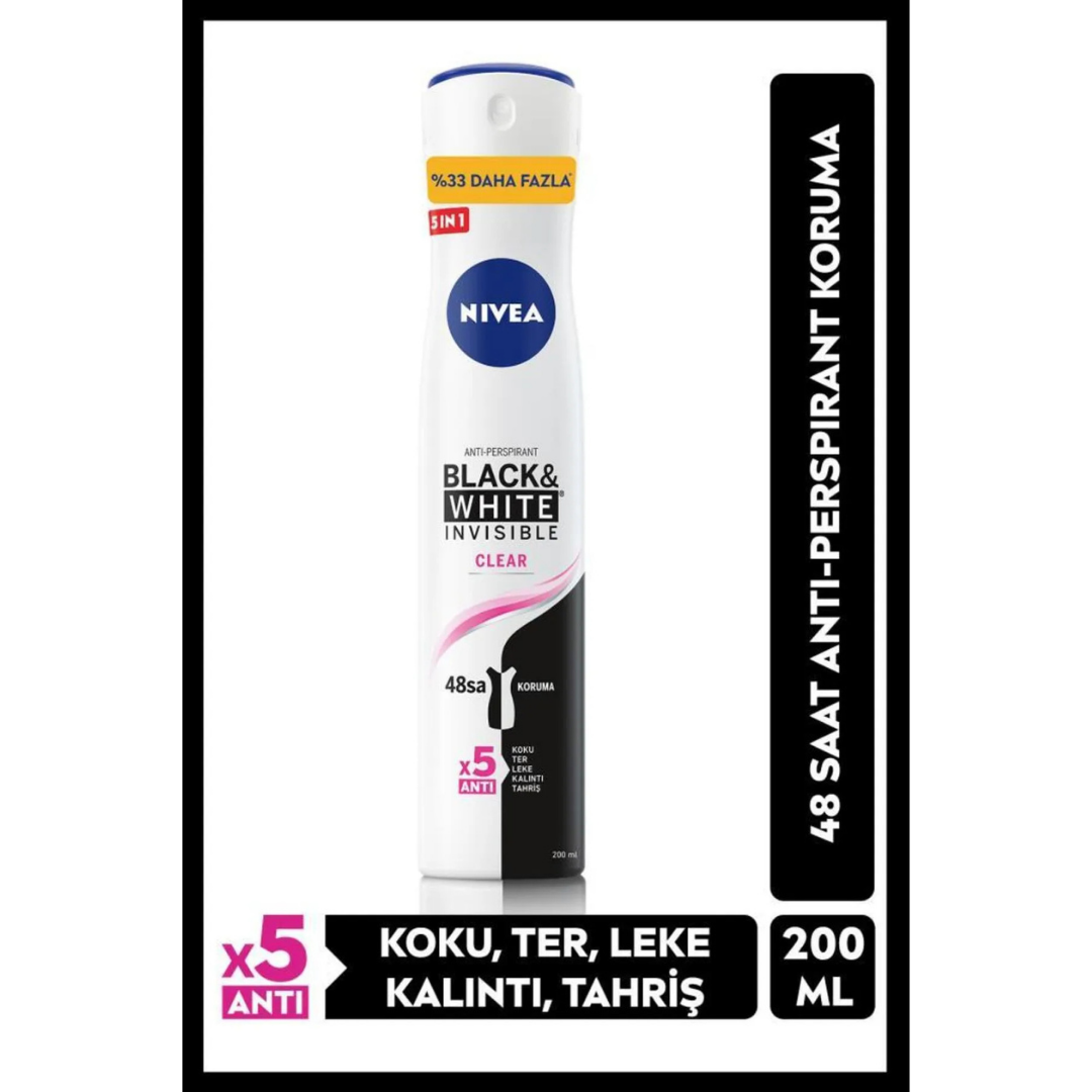 Nivea Deodorant 200ml. B&W Clear 82238