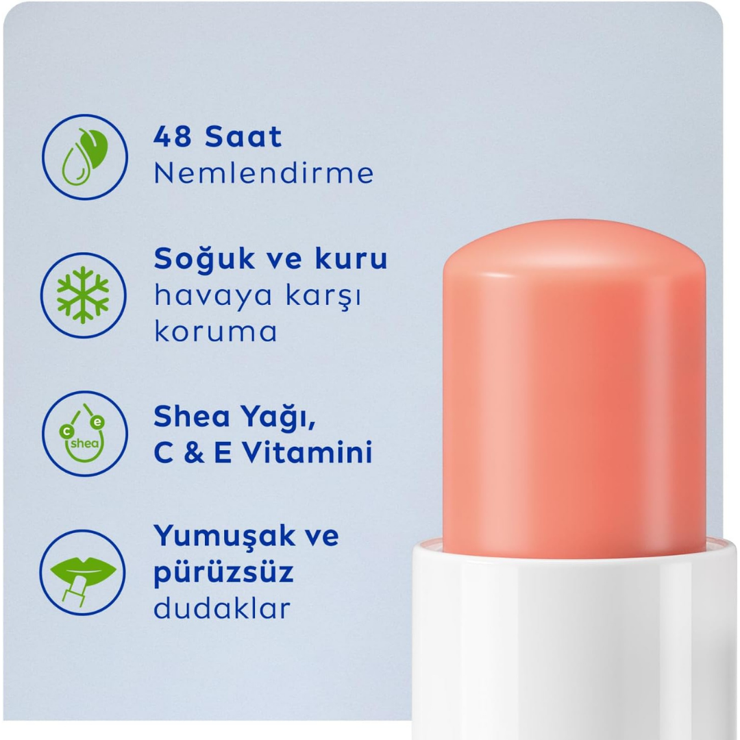 Nivea Dudak Bakım Kremi 5ml. Şeftali 85031