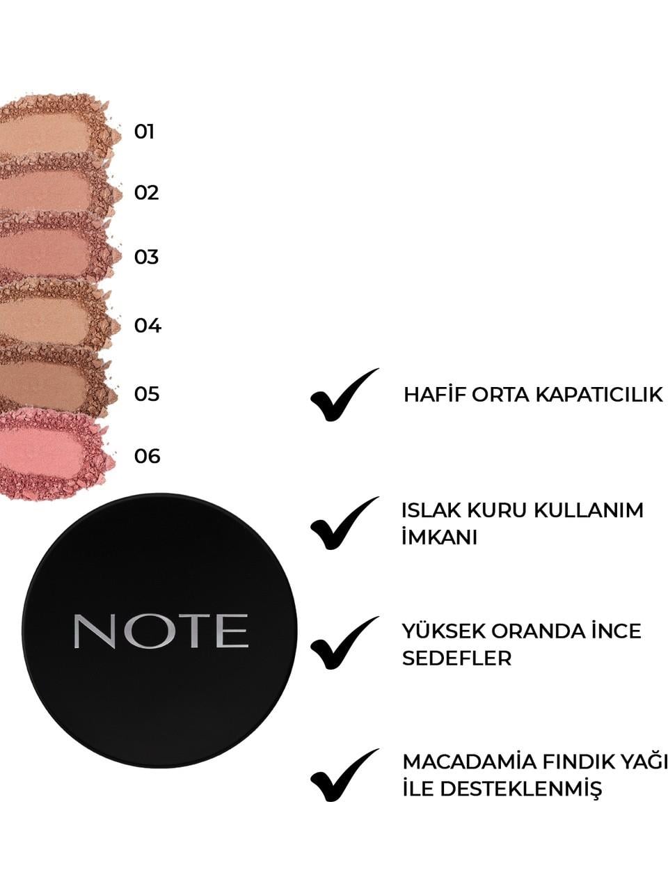 Note Baked Blusher 06 Hot Rose