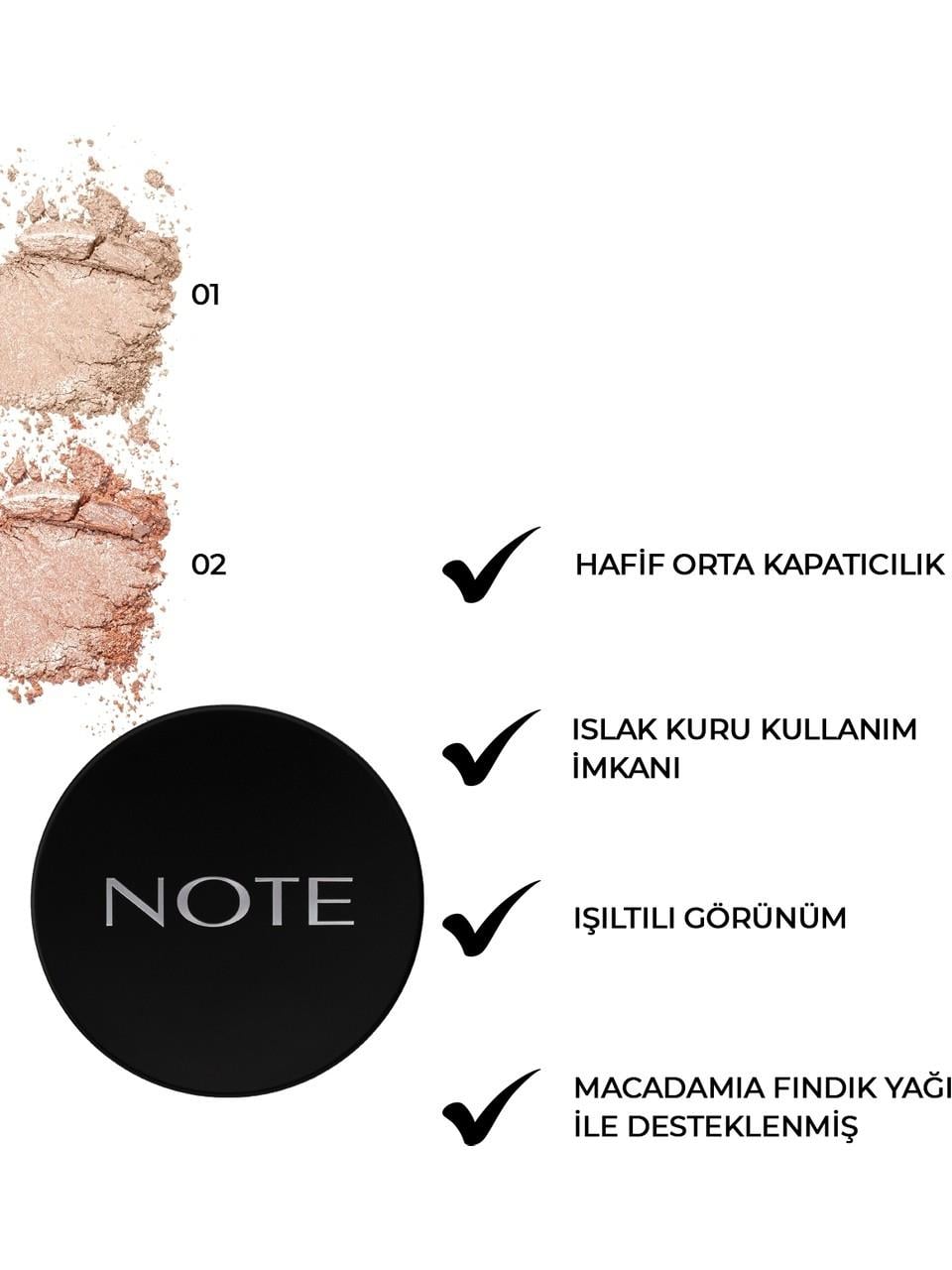 Note Baked Highlighter 01 Moon Light
