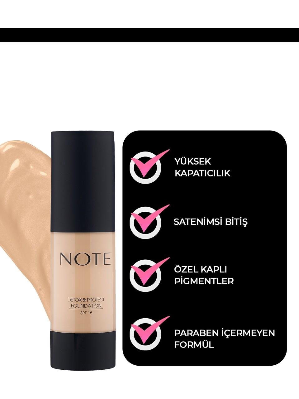 Note Detox&Protect Foundation 03 Medium Beige