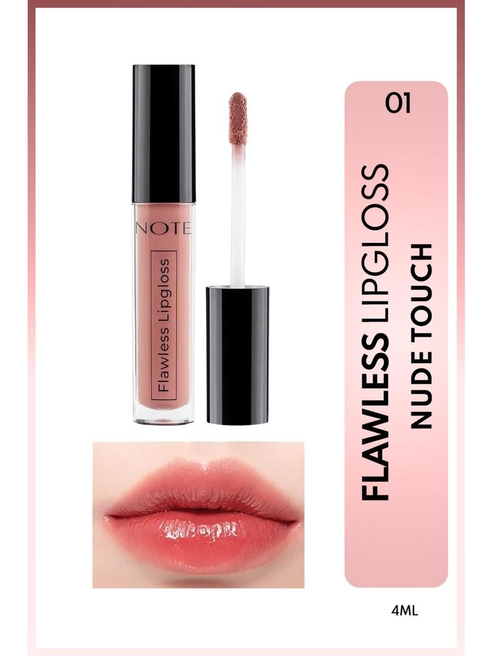 Note Flawless Lipgloss 01 Nude Touch