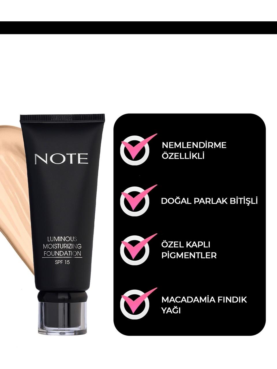 Note Luminous Moisturizing Foundation 01
