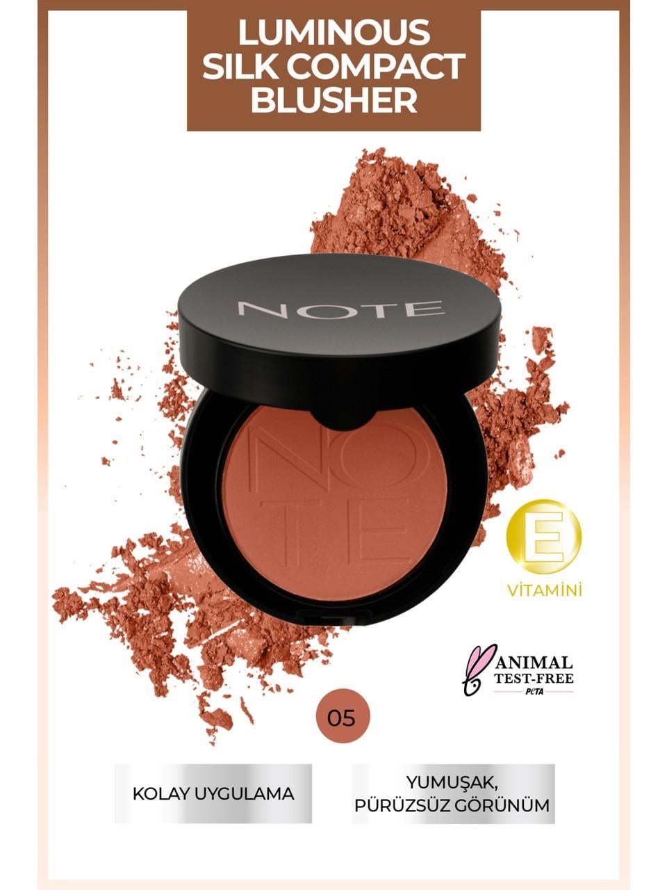 Note Luminous Silk Compact Blusher 05