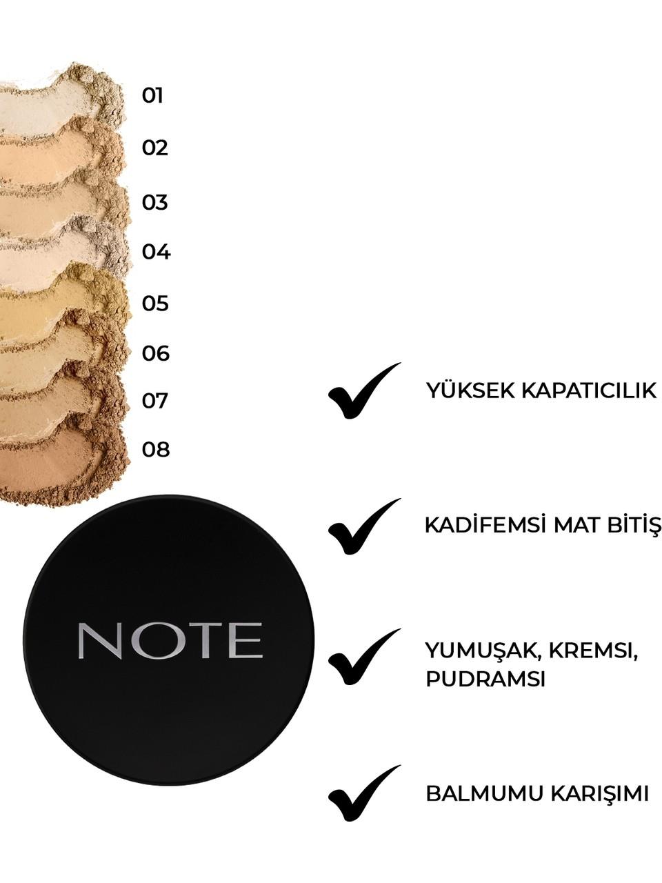 Note Luminous Silk Compact Powder 06 Dark Honey