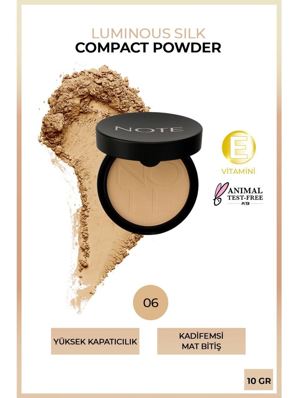 Note Luminous Silk Compact Powder 06 Dark Honey