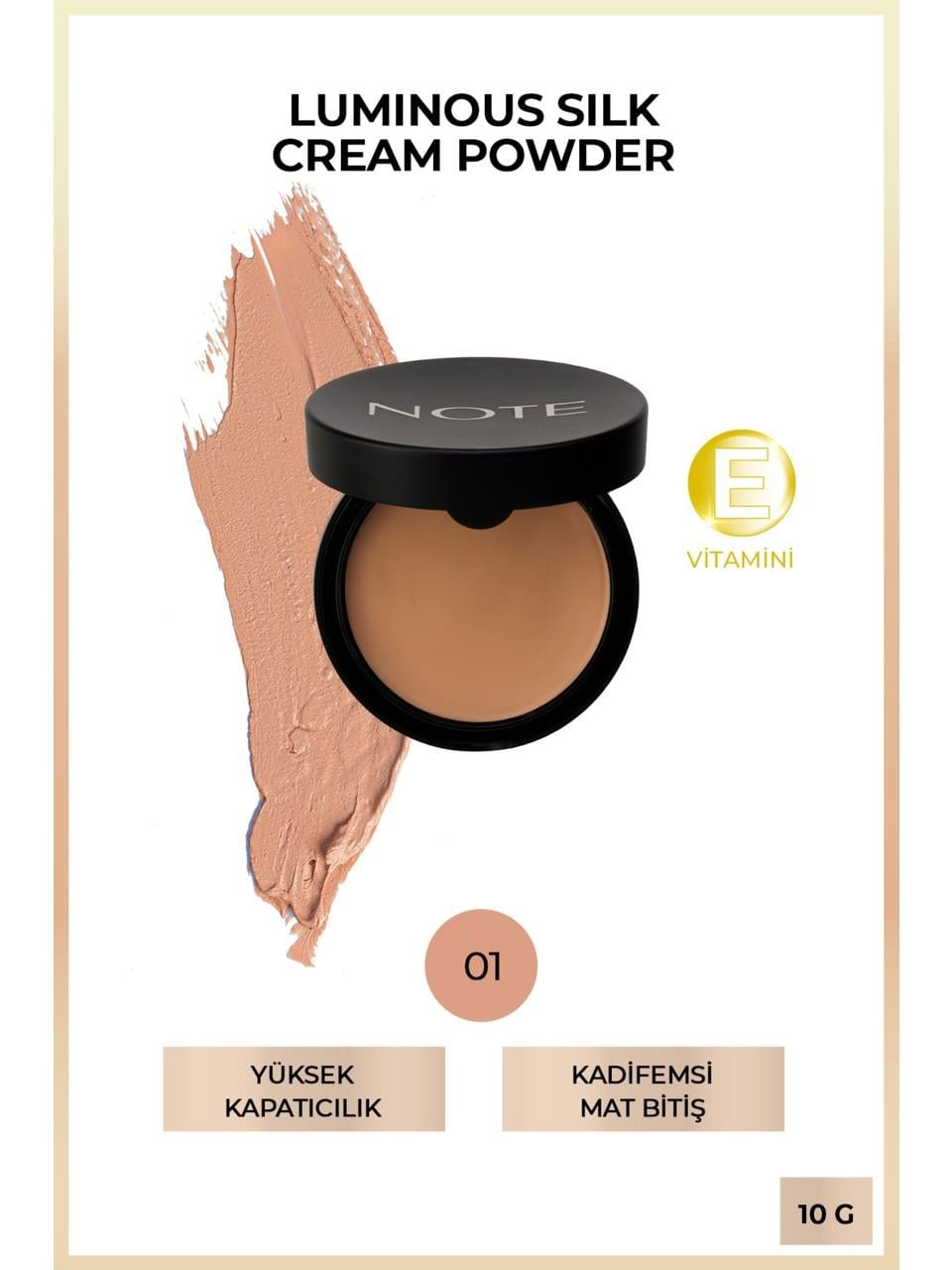 Note Luminous Silk Cream Powder 01 Beige