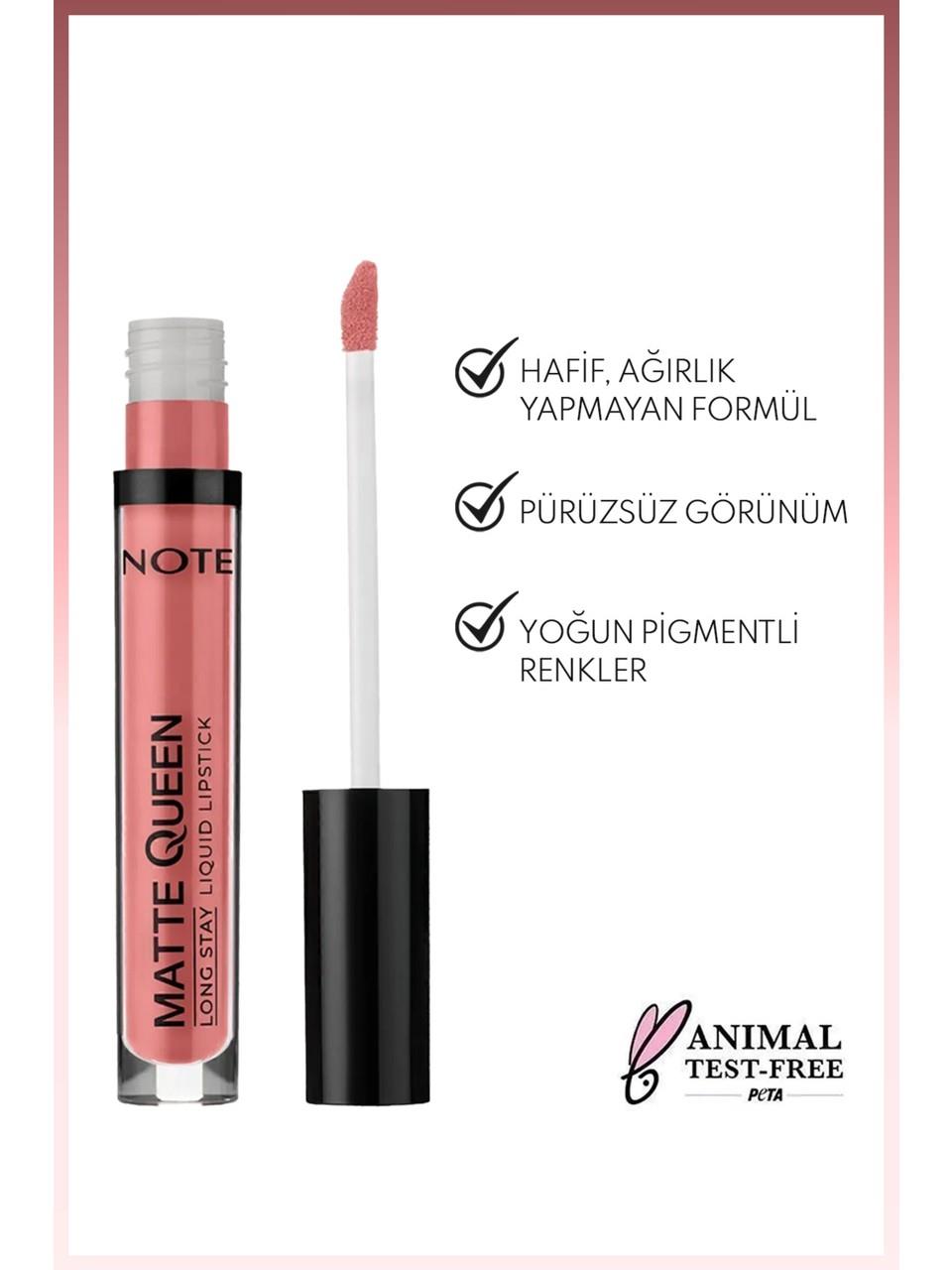 Note Matte Queen Liquid Lipstick 06 Noble Rose