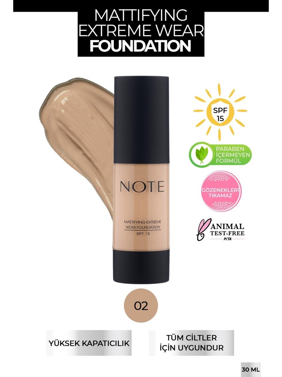 Note Mattifying Extreme Wear Foundation 02