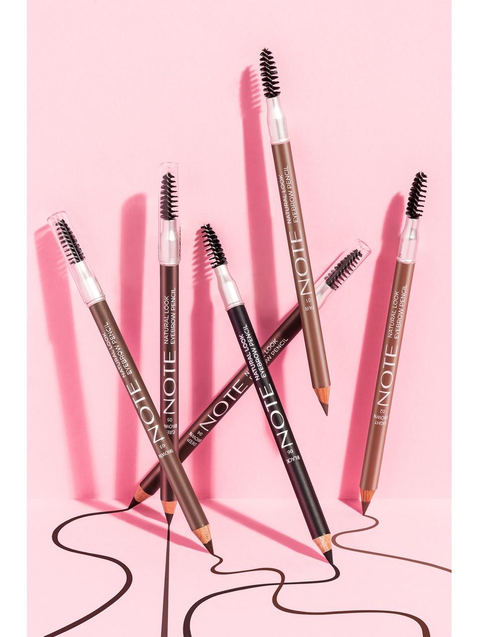 Note Natural Look Eyebrow Pencil 02 Light Brown