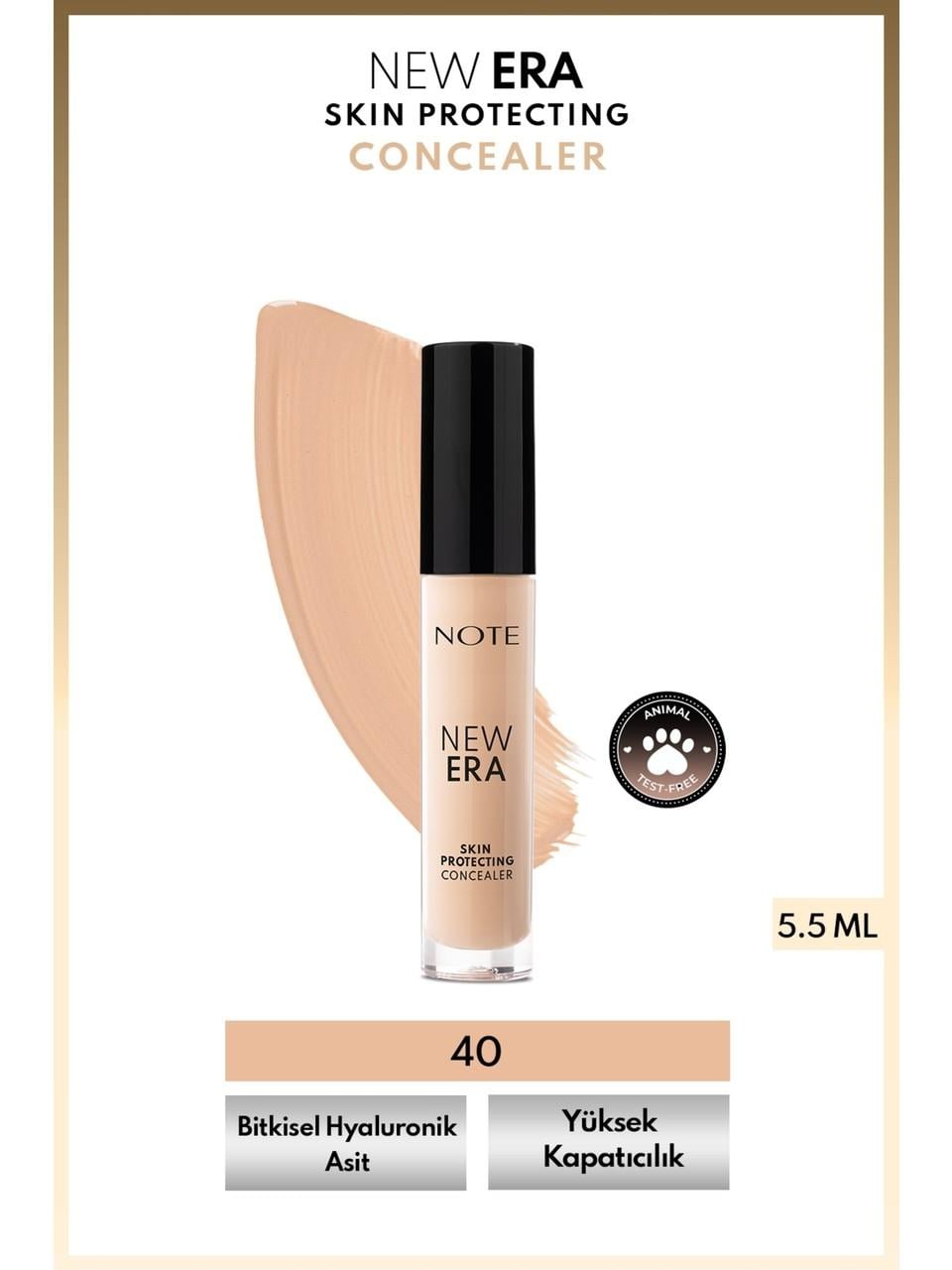 Note New Era Skin Protect Concealer 40 Soft Ivory