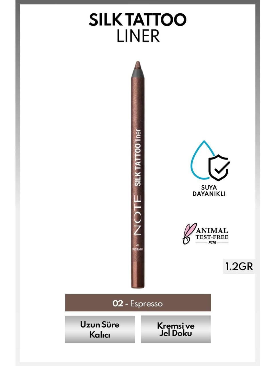 Note Silk Tattoo Liner 1,2gr. 02 Espresso