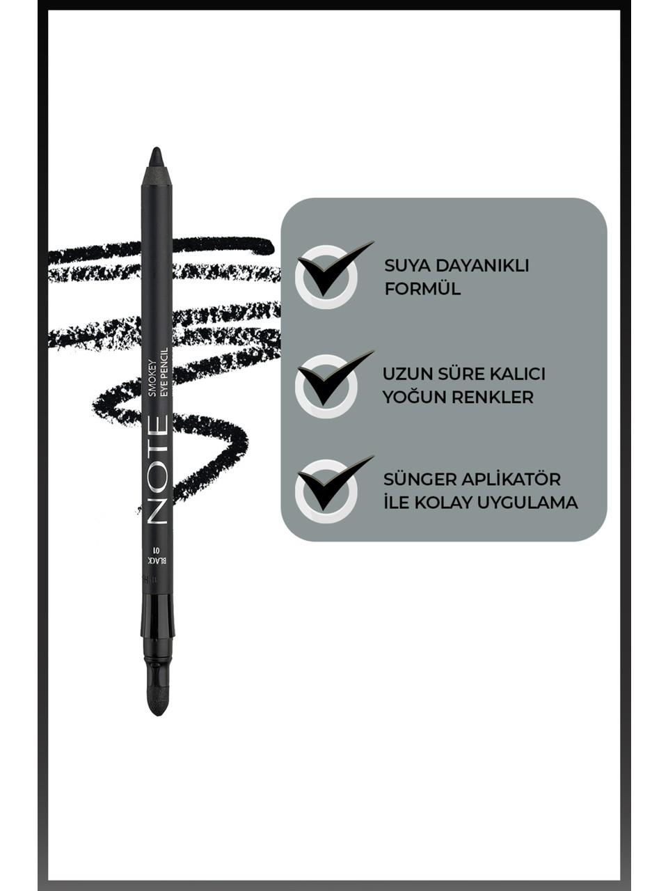 Note Smokey Eye Pencil 01 Black