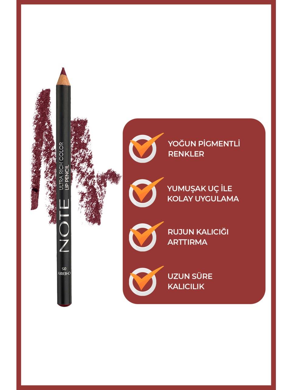 Note Ultra Rich Color Lip Pencil 05 Cherry