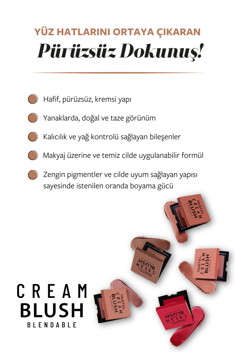 Pastel Profashıon Cream Blush No:45