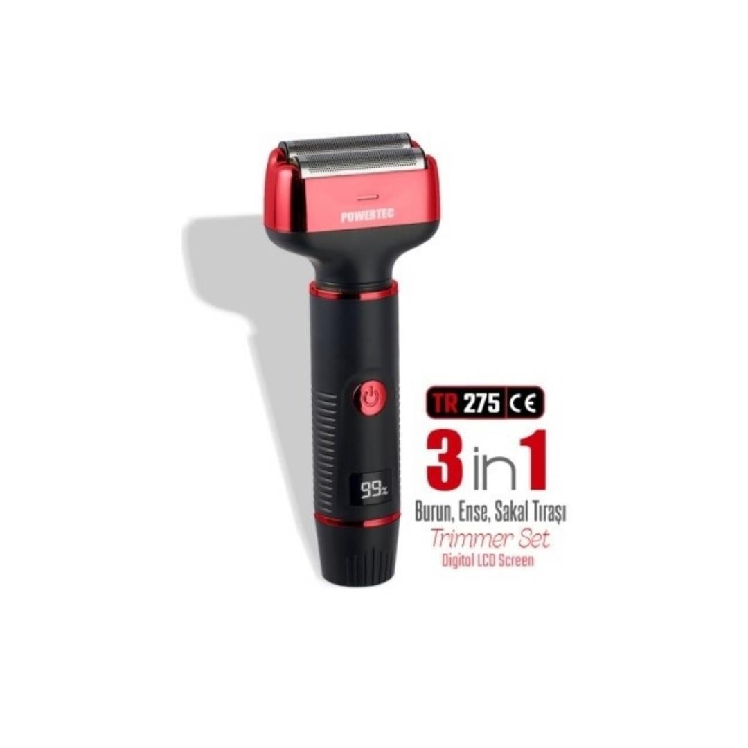 Powertec 3In1 Ense Burun Sakal Makinası Tr-275