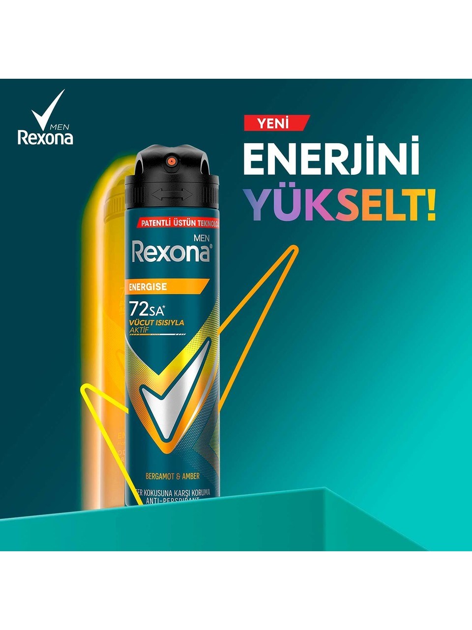 Rexona Men Deodorant 150ml  Energise Bergamot&Ambe