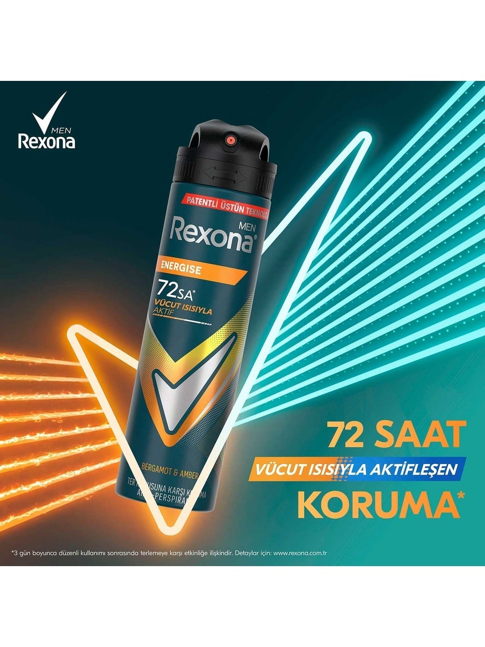 Rexona Men Deodorant 150ml  Energise Bergamot&Ambe