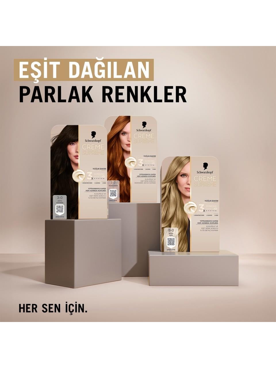 Schwarzkopf Creme Supreme Kit Boya 3-0 K.Kestane