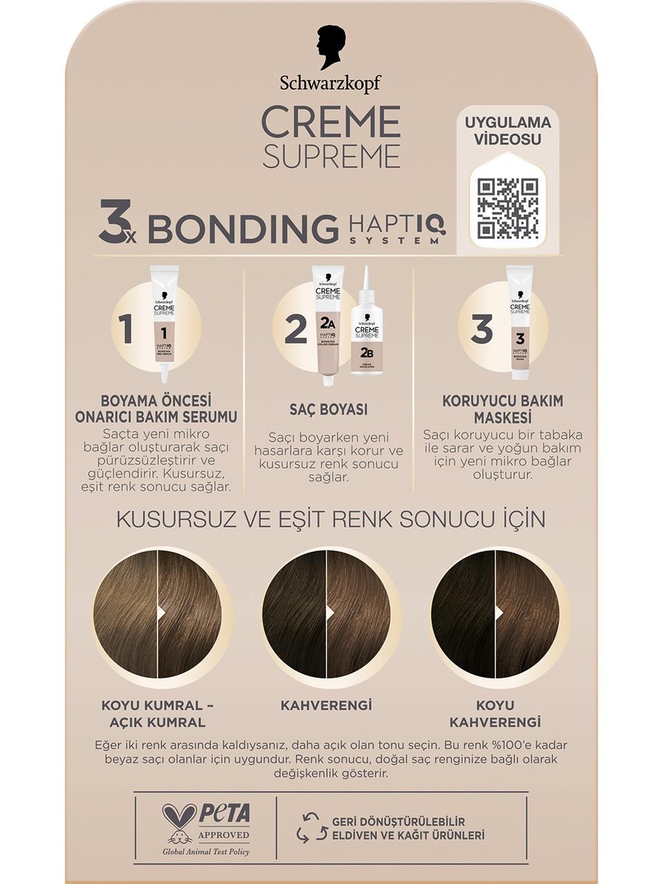 Schwarzkopf Creme Supreme Kit Boya 6-0 Açık Kahve