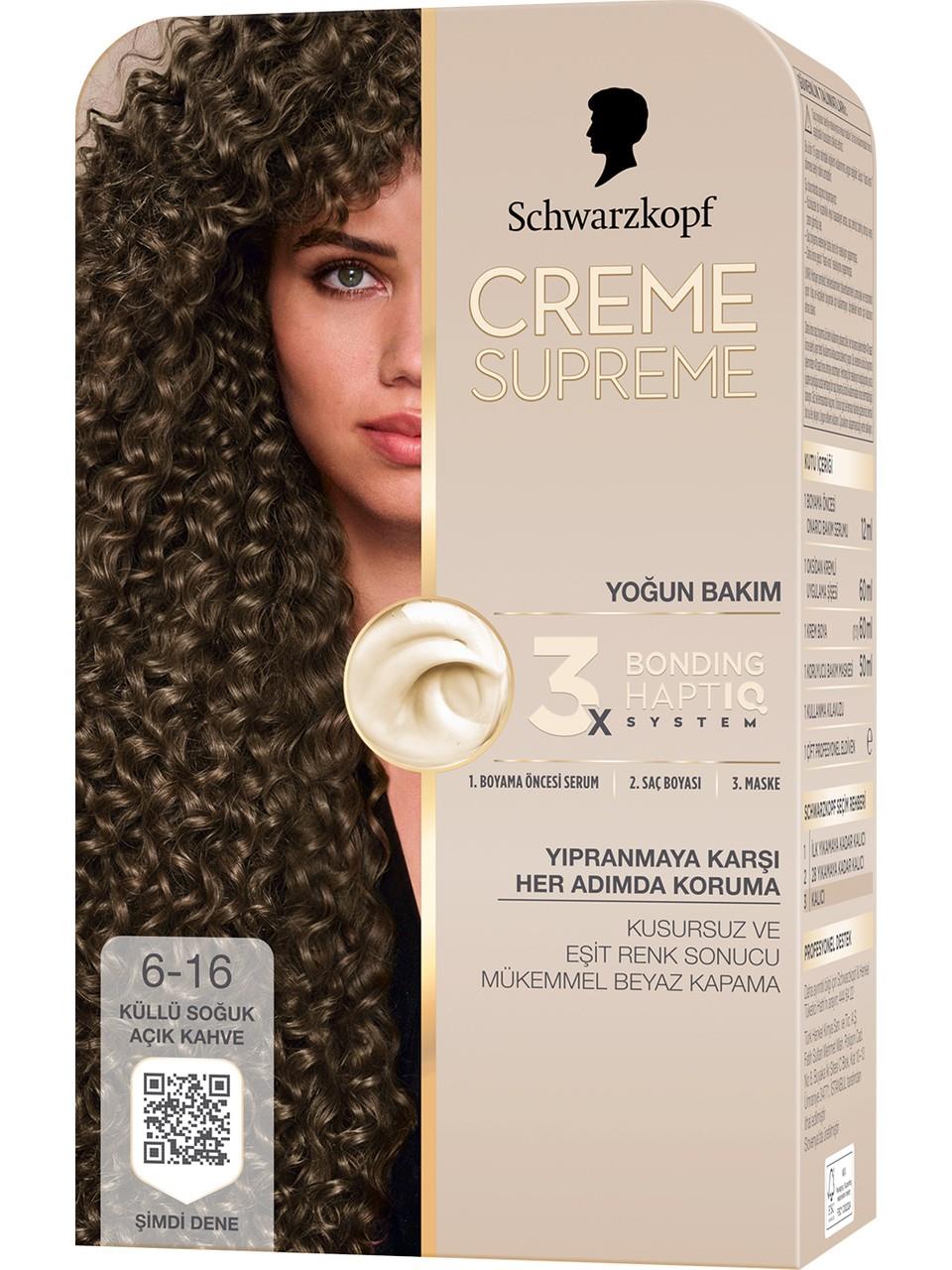 Schwarzkopf Creme Supreme Kit Boya 6-16 K.A.Kahve