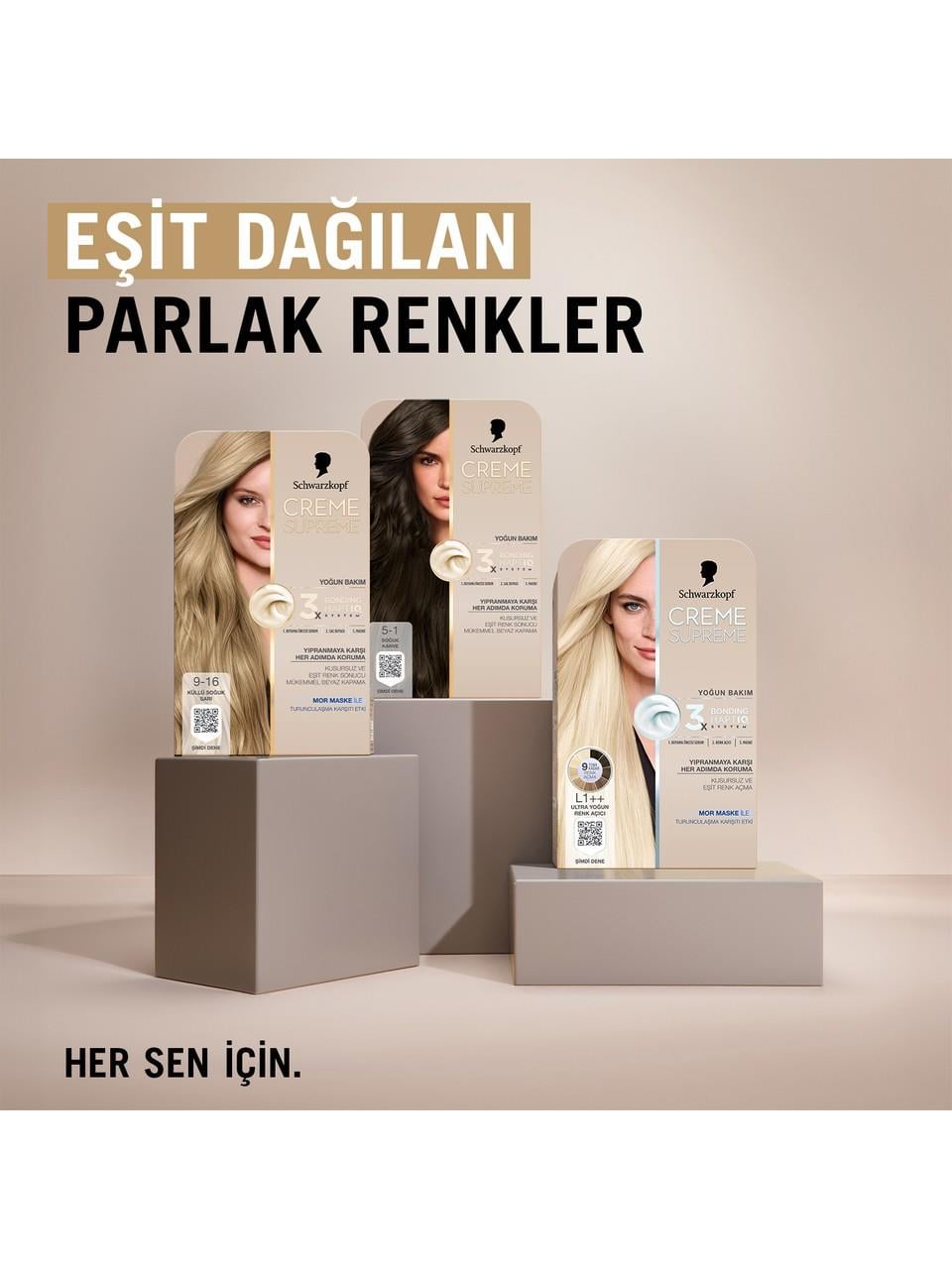 Schwarzkopf Creme Supreme Kit Boya 7-0 Kumral