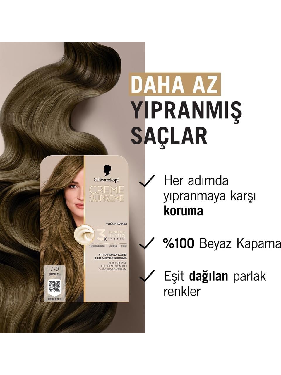 Schwarzkopf Creme Supreme Kit Boya 7-0 Kumral