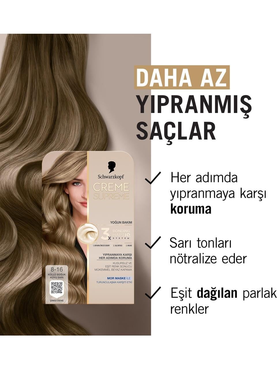 Schwarzkopf Creme Supreme Kit Boya 8-16 K.S.K.Sarı