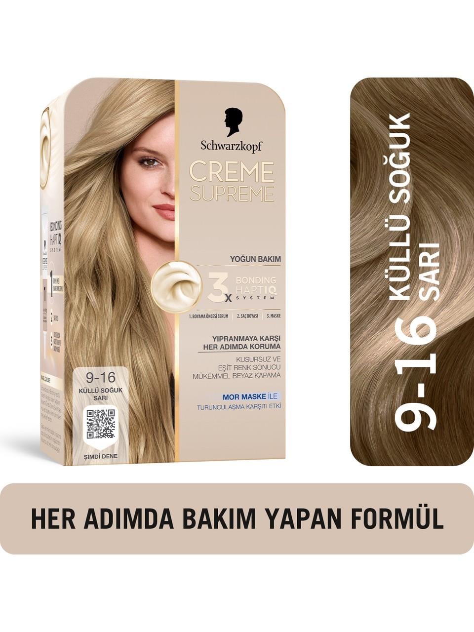 Schwarzkopf Creme Supreme Kit Boya 9-16 K.S.Sarı