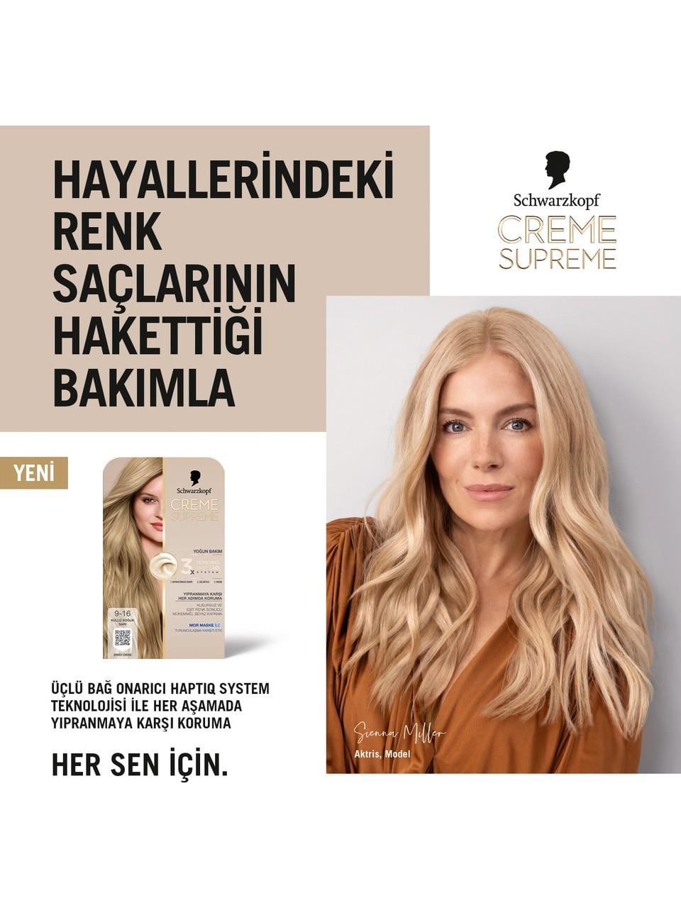 Schwarzkopf Creme Supreme Kit Boya 9-16 K.S.Sarı