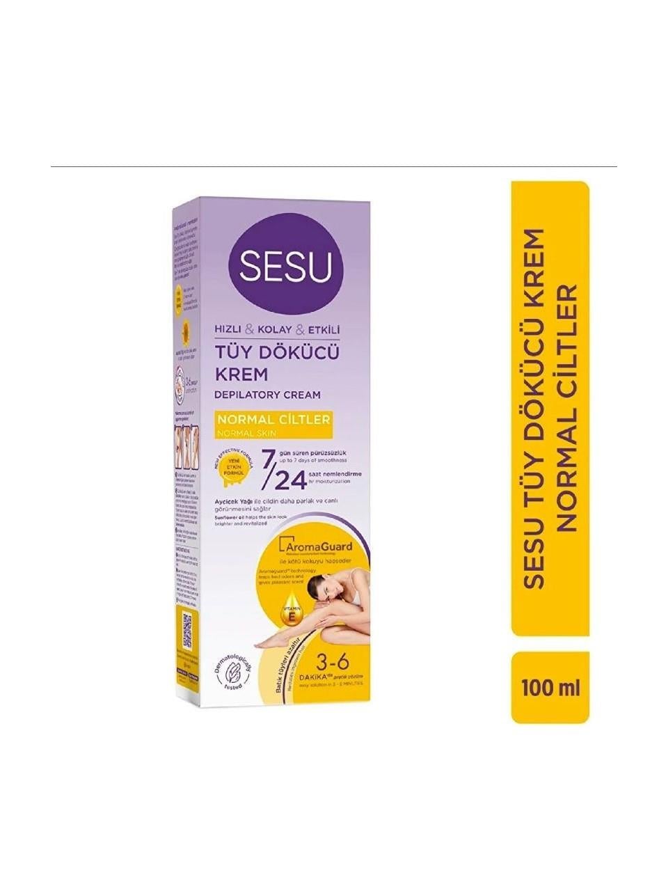 Sesu Tüy Dökücü Krem 100Ml. Normal Cilt Ayçiçek