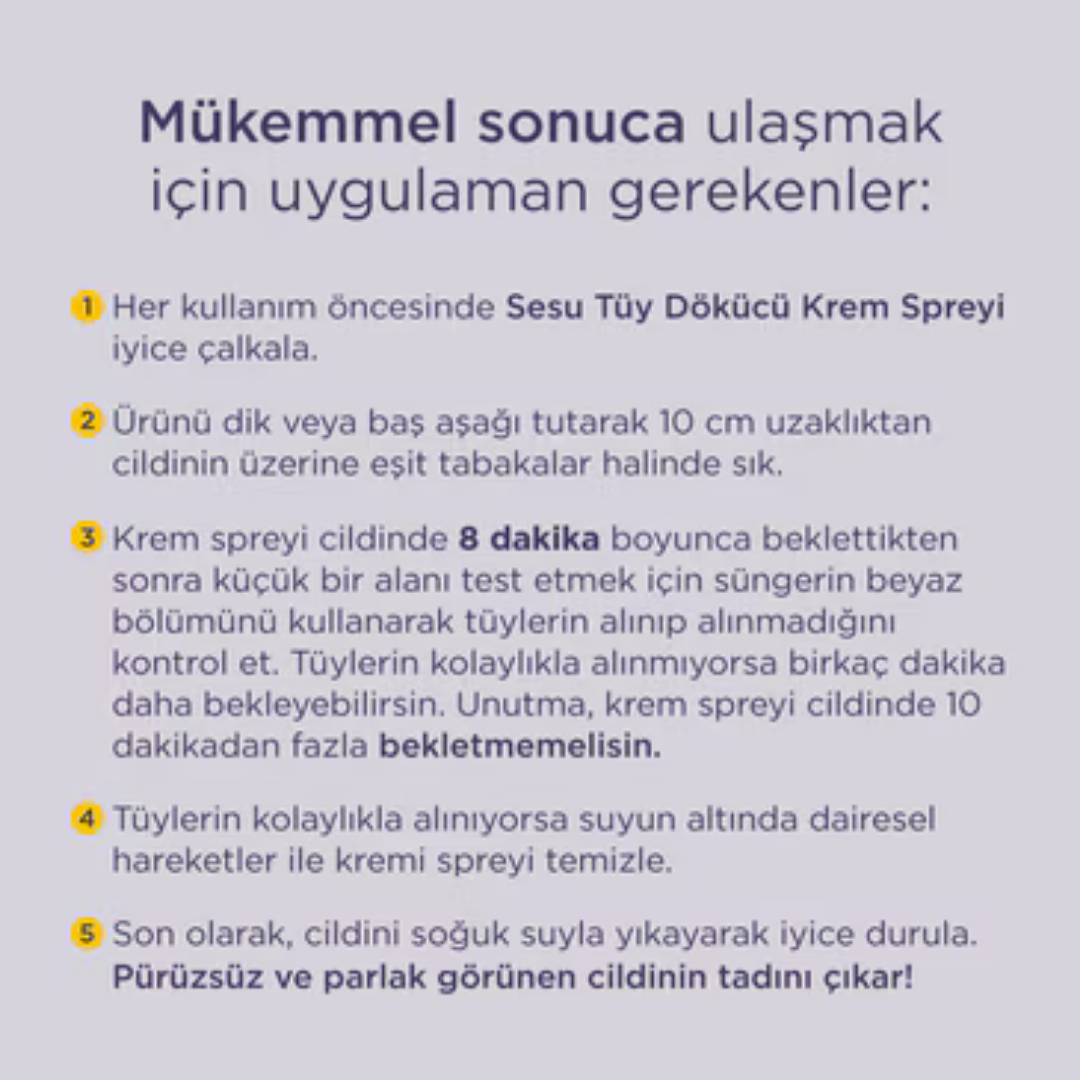 Sesu Tüy Dökücü Sprey 150Ml. Normal Ciltler