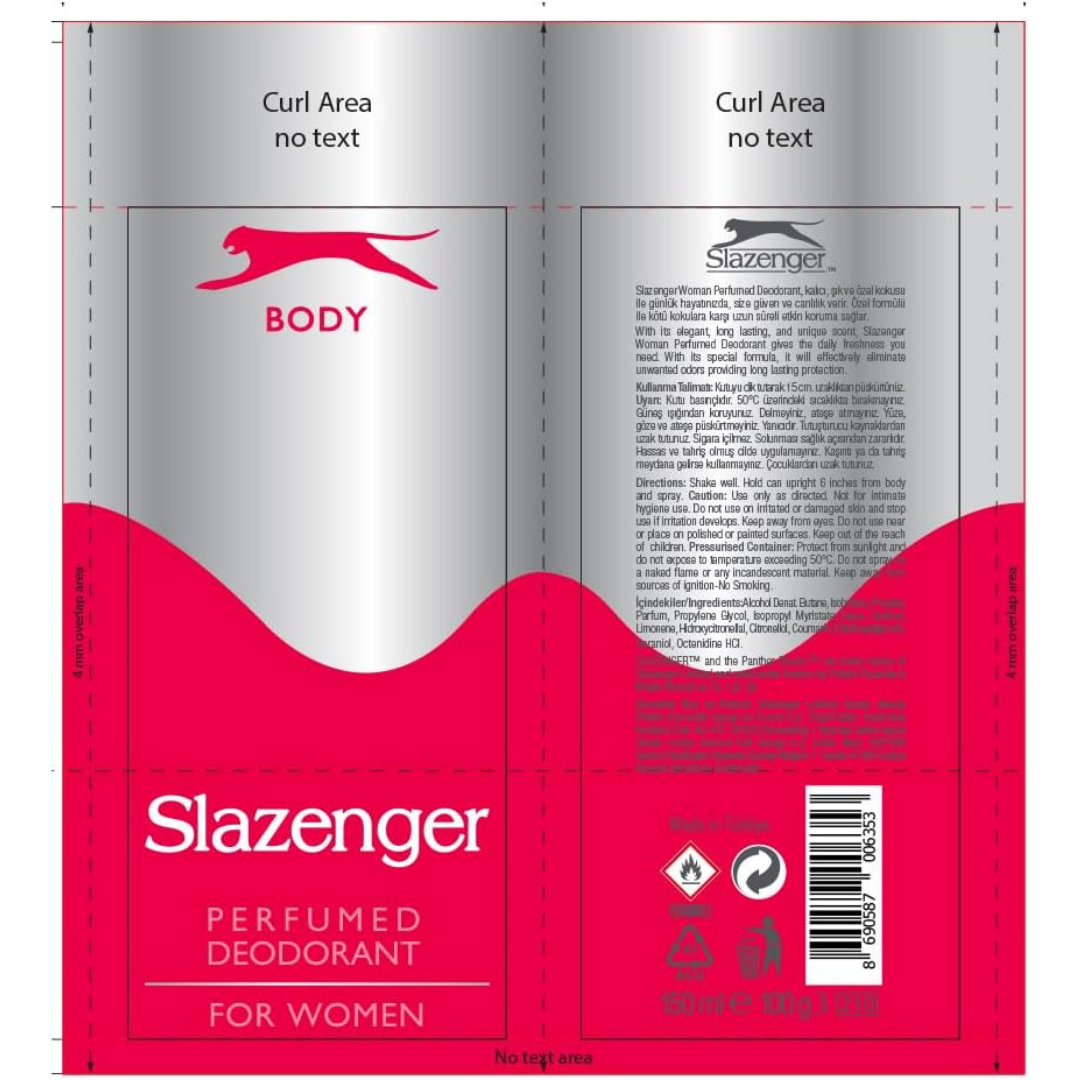 Slazenger Deodorant 150ml. Mor For Women