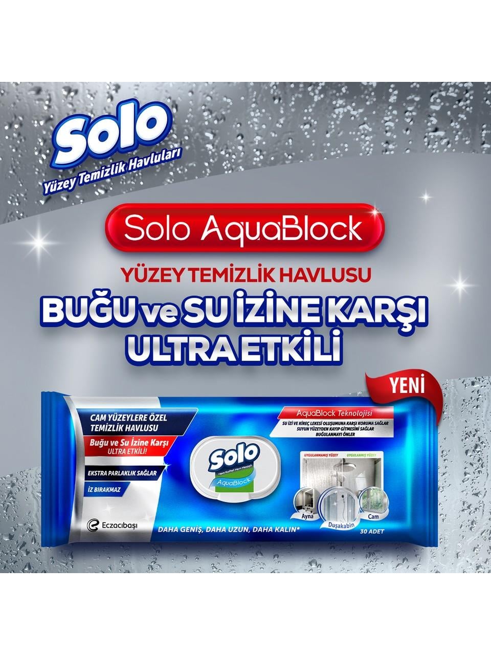 Solo Yüzey Temizleme Havlusu 30'lu Aqua