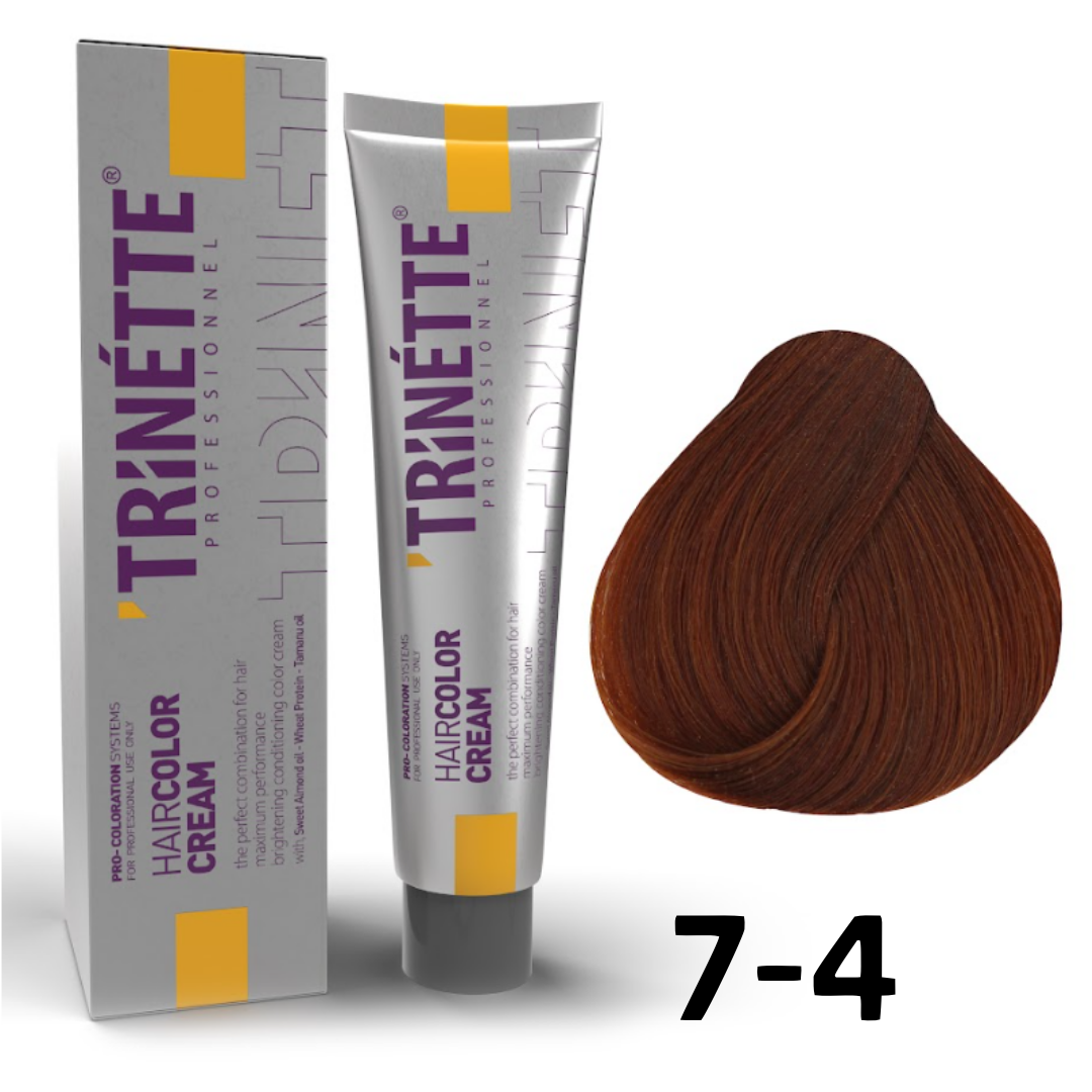 Trinette Saç Boyası 100ml. 7-4 Kumral Bakır