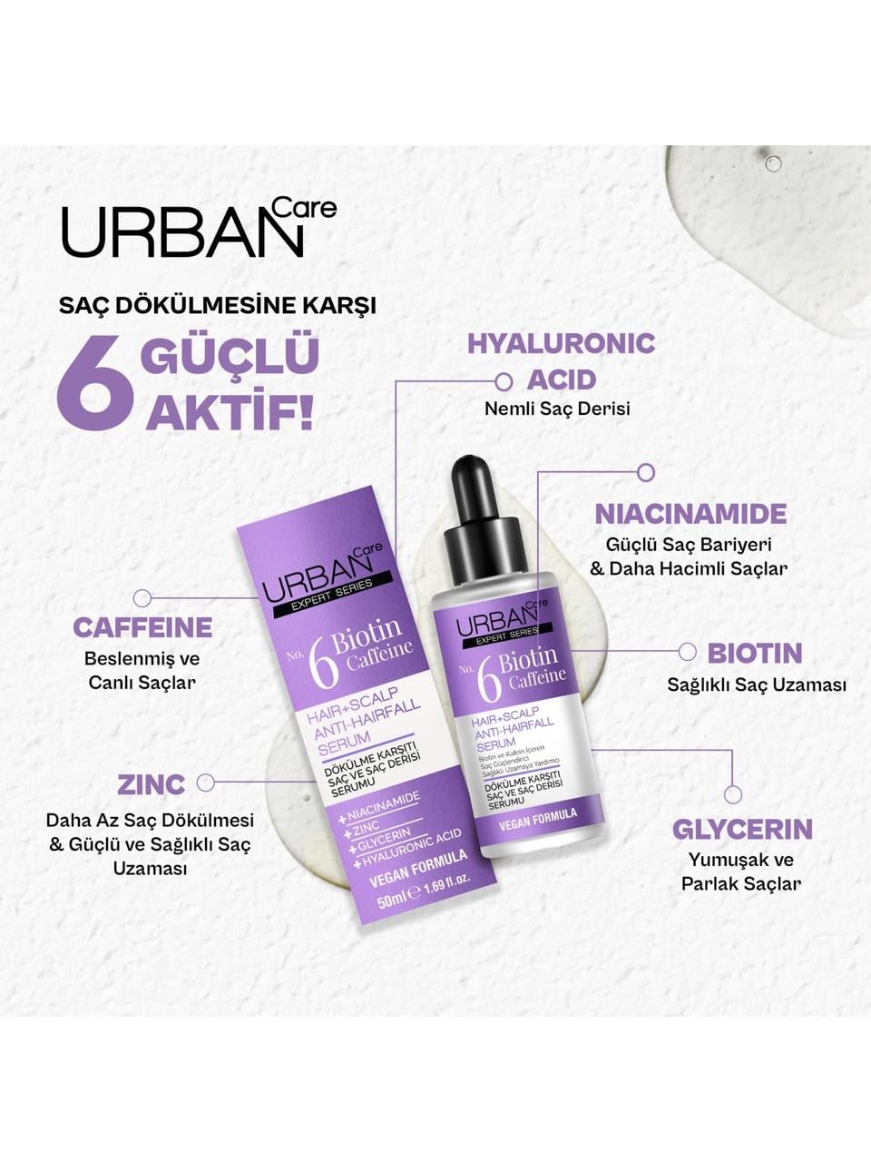 Urban Saç Serumu 50ml. Biotin&Caffeine No:6