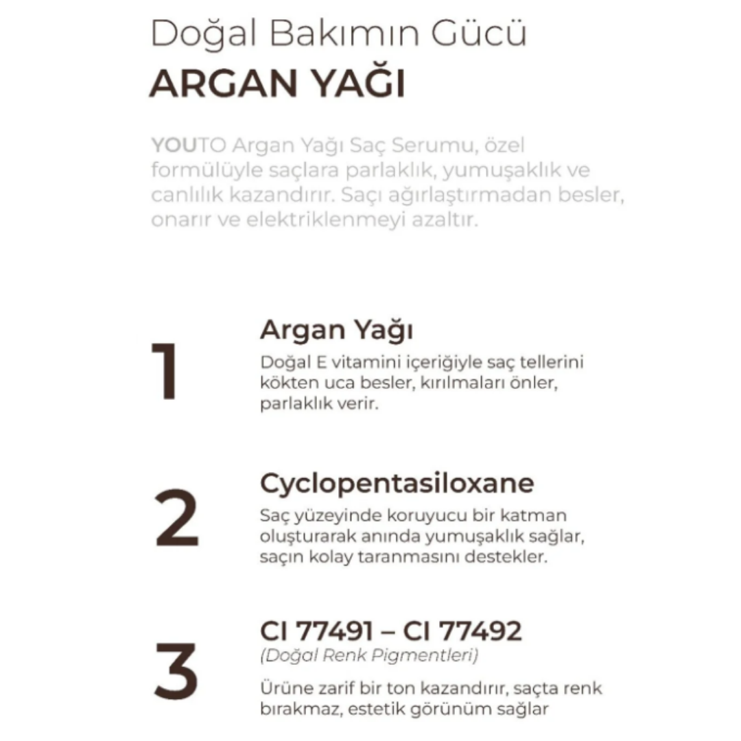 You To Saç Serumu 100ml. Argan Oil