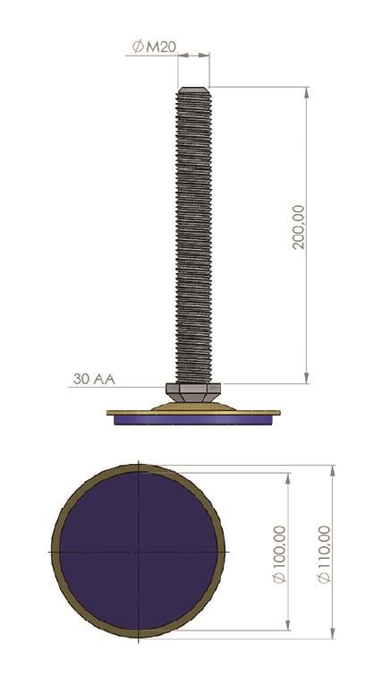 601 Galvaniz Sıvama Tabanlı Sabit Pabuç