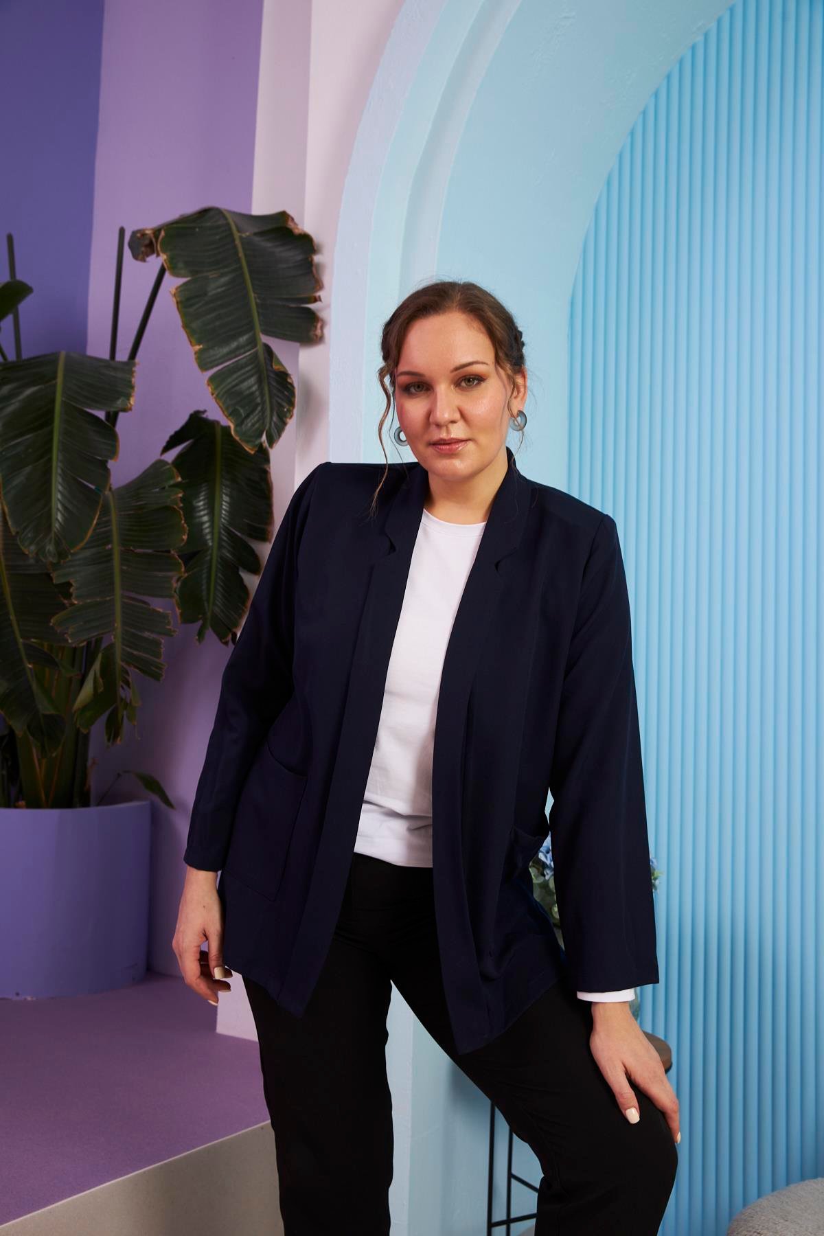 Rmg Büyük Beden Lacivert Ceket