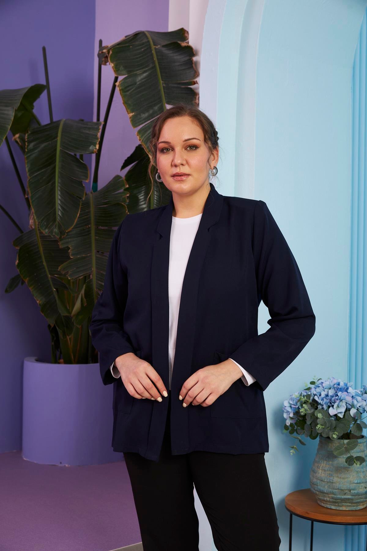 Rmg Büyük Beden Lacivert Ceket