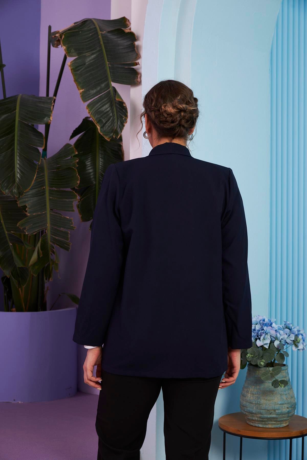 Rmg Büyük Beden Lacivert Ceket