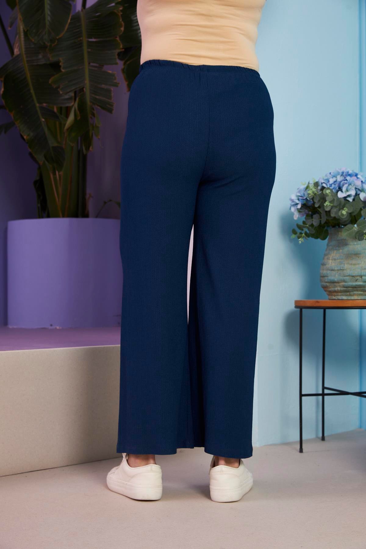 Rmg Bürümcük Kumaş Büyük Beden Lacivert Pantolon