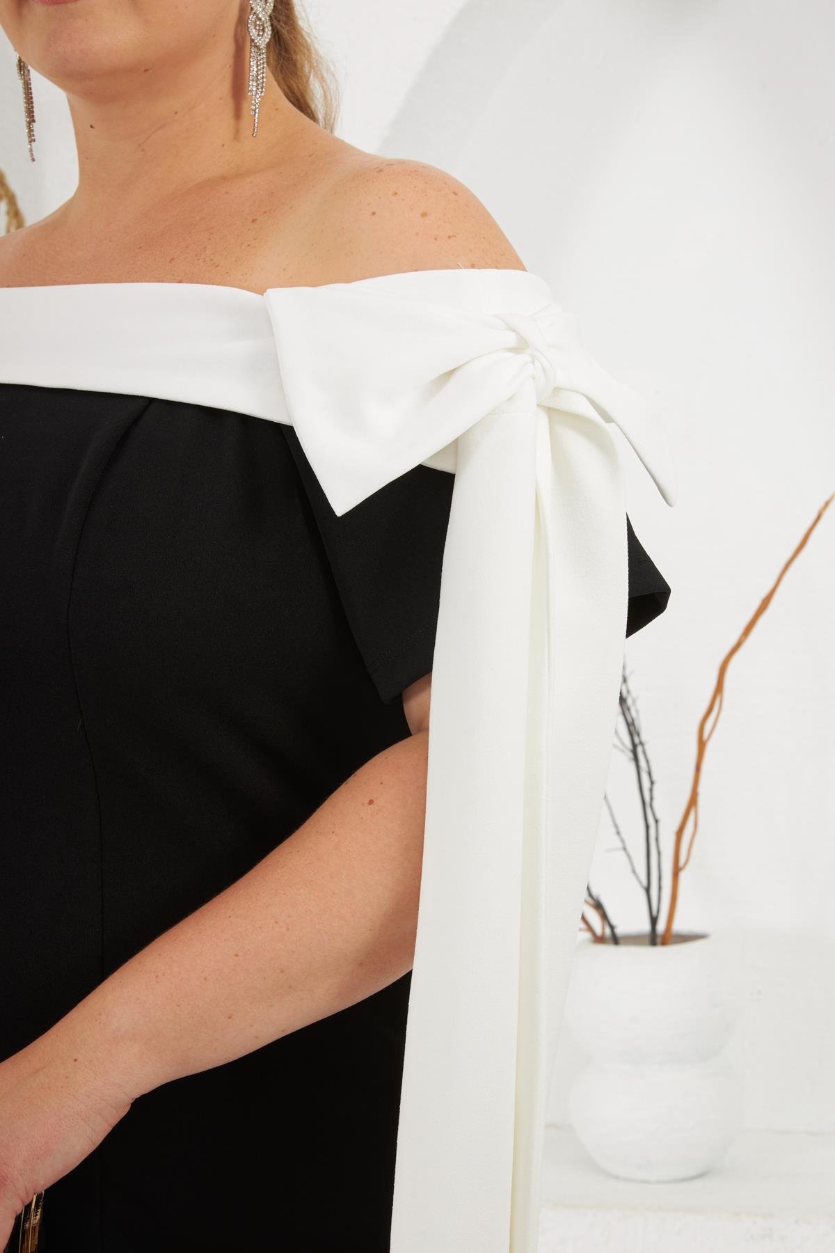 Büyük Beden Abiye Elbise Siyah