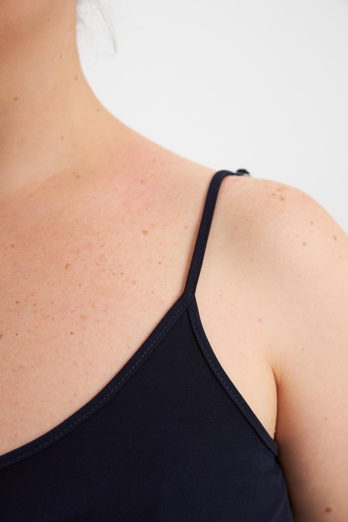 Büyük Beden Askılı Atlet Lacivert