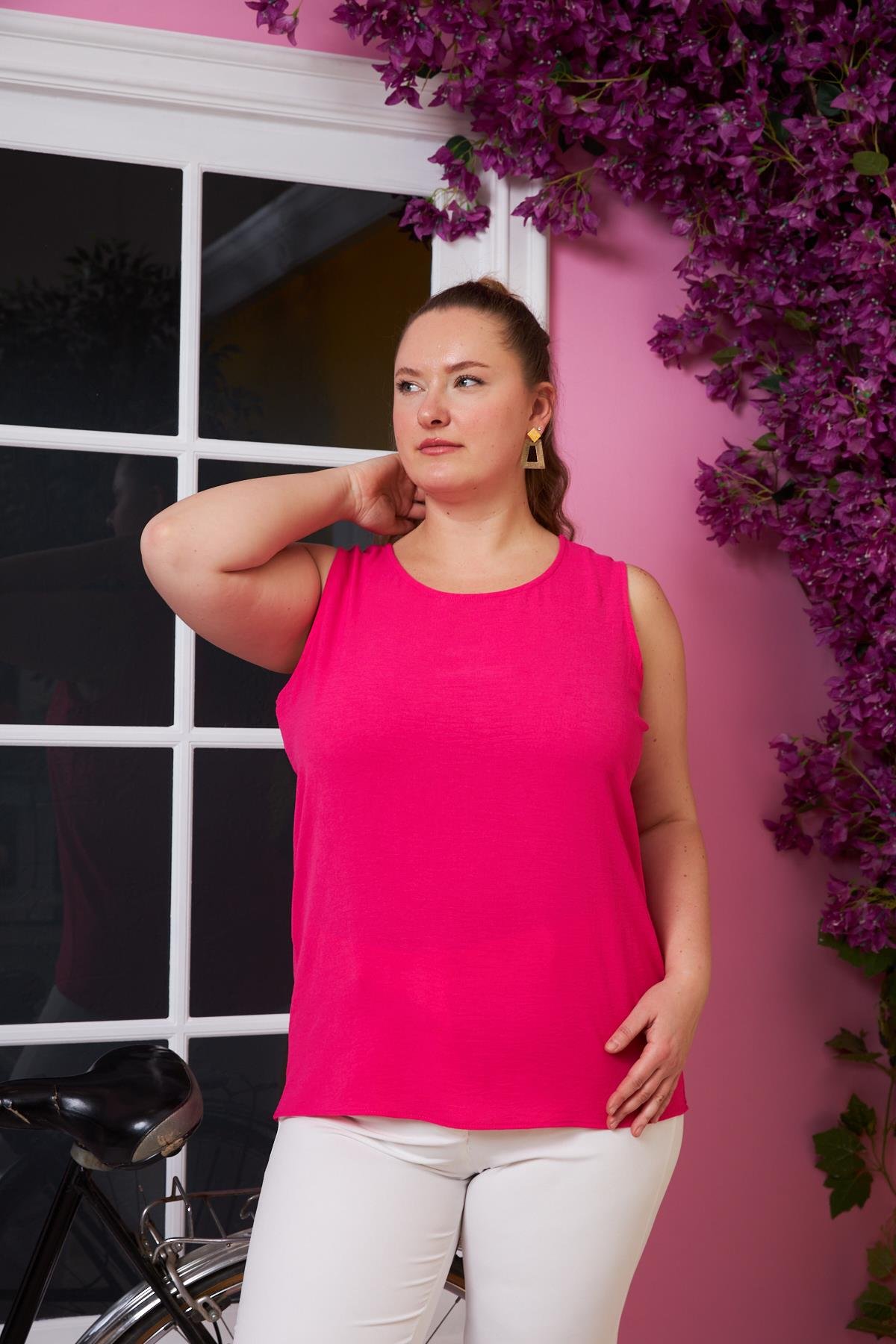 Büyük Beden Atlet Fuşya