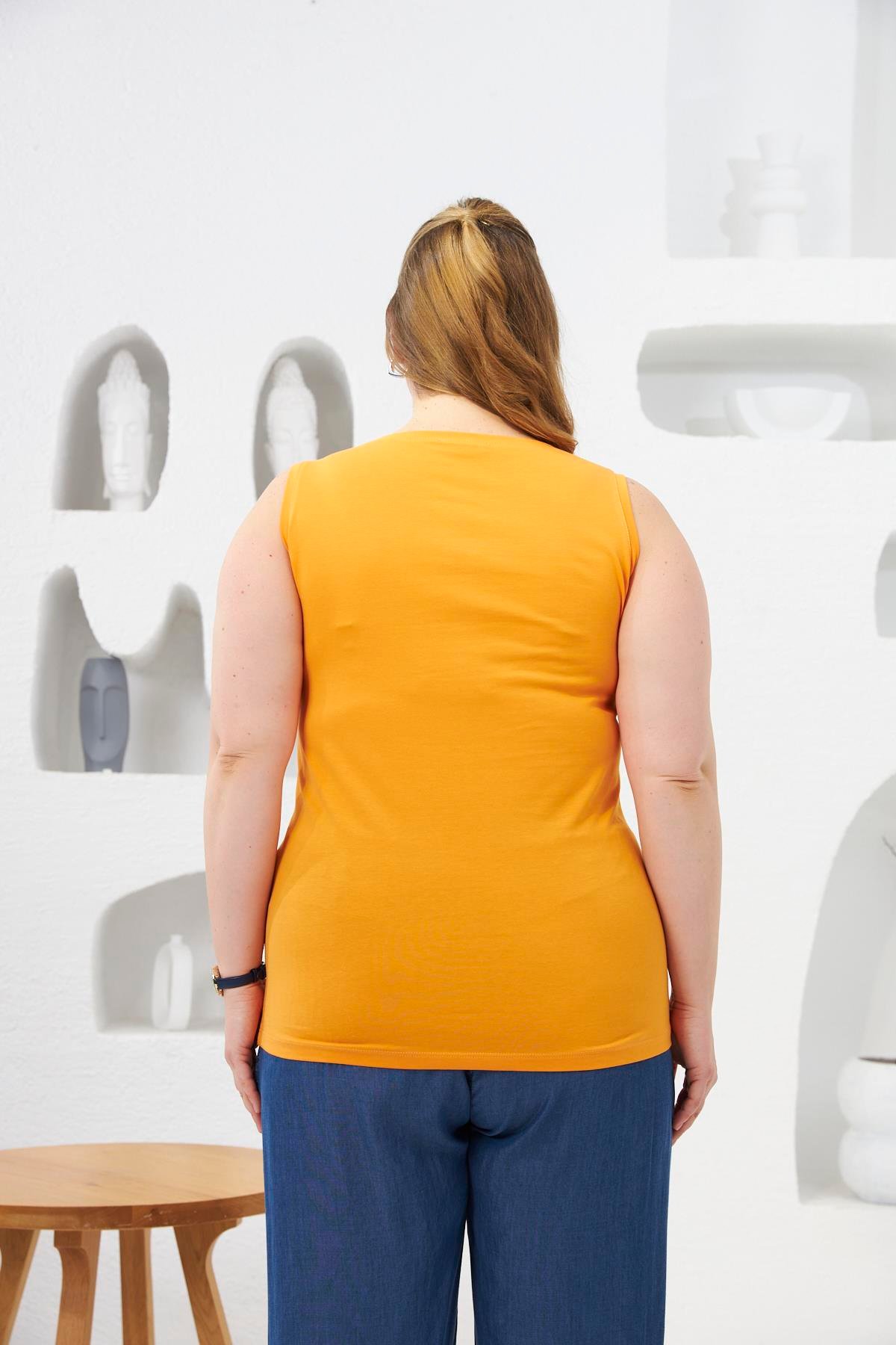 Büyük Beden Atlet Turuncu