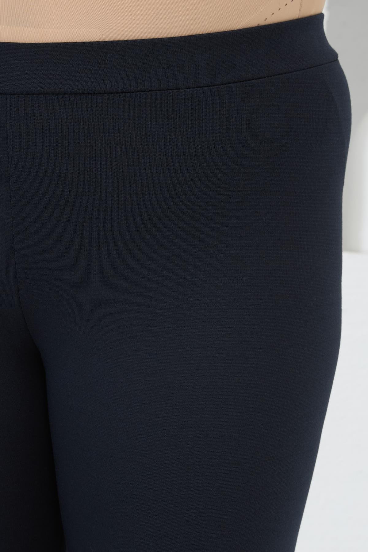 Büyük Beden Çelik Örme Tayt Lacivert