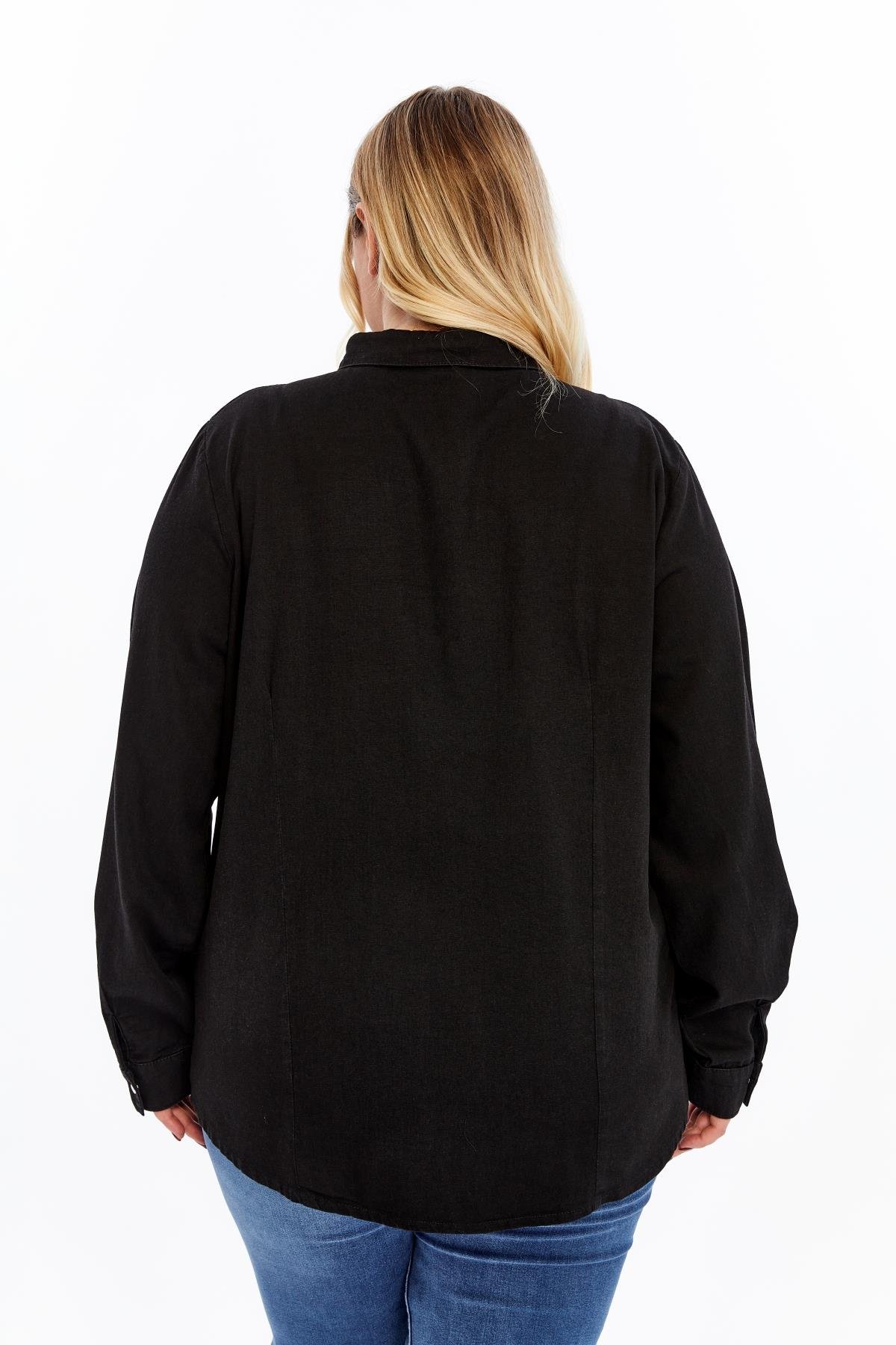Büyük Beden Gömlek Siyah